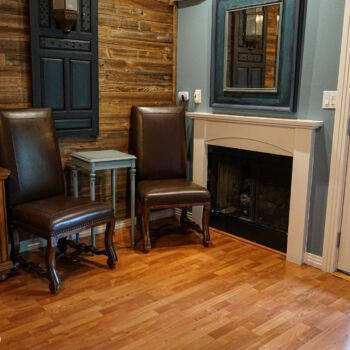 Wood Floors installed for local motel in Wimberley, Texas by GWH Flooring store